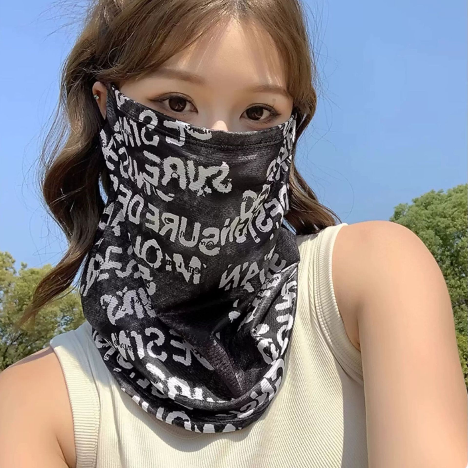 Cycling Loop - 자외선 차단 페이스 게이터 귀걸이형 아이스