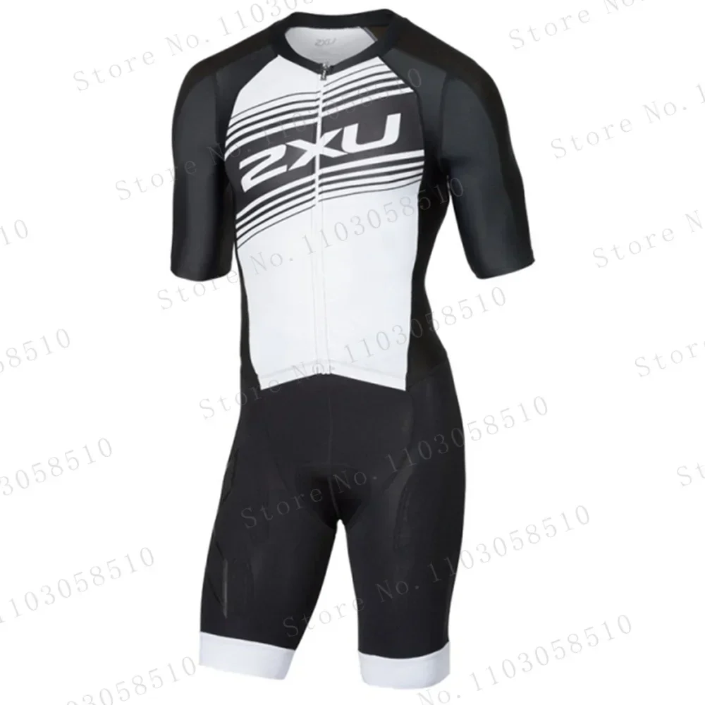 Cycling Commuter Clothing - Zxuful 블랙 화이트 트라이 애슬론 슈트
