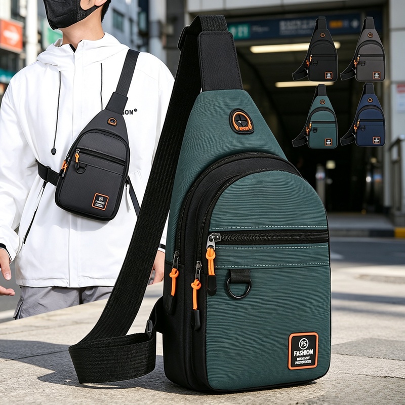 Cycling Commuter Backpack - 남성용 방수 스포츠 크로스바디 체스트백 레저