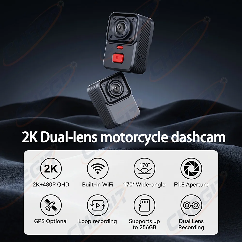 2채널 카메라 오토바이 DVR 2K HD WiFi &  - Cycling Loop 리뷰 및 가격